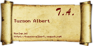 Tuzson Albert névjegykártya